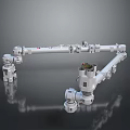 Robotic Arm Mechanical Structure With Articulated Joints And Engineering Components