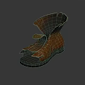 Worn Brown Shoes With Torn Upper And Damaged Soles For Daily Use
