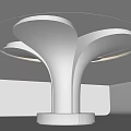 White Modern Column With Streamlined Top And Illuminated Base In Minimalist Gray Background