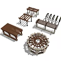 Various Pergola Designs With Wooden Frames And Seating Structures