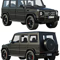Black Mercedes G Class SUV With Off Road Design Alloy Wheels And Spare Tire