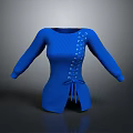 Adorable Animal In Blue Knitted Sweater With Stylish Lace Up Details