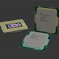 Electronic Living Essentials Intel Core i7 CPU Processor Chips With Silver Surface Design 3d model