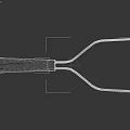 Durable Manual Kitchen Masher Tool With Wooden Handle And Stainless Steel Tines For Food Preparation