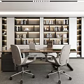 Manager Office Desk Chair Decorative Cabinet Apple Computer Boss Chair 3d model