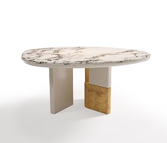 Modern Minotti Round Dining Table 3d model