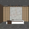 New Chinese Front Desk Sales Office Lobby Front Desk 3d model