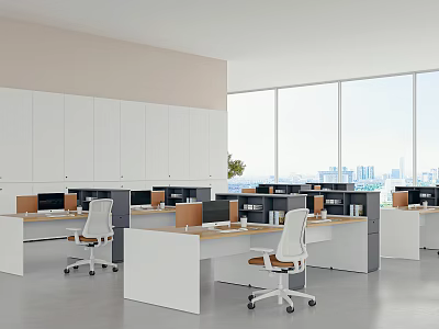 Open office area 3d model