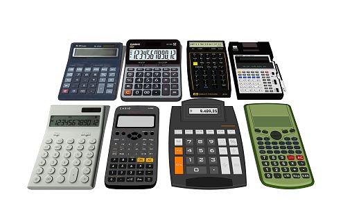 modern calculator computer 3d model