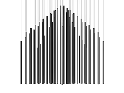 Modern Minimalist Chandelier Design With Vertical Black And White Lines For Home Interior 3d model