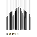 Modern Minimalist Chandelier Design With Vertical Black And White Lines For Home Interior