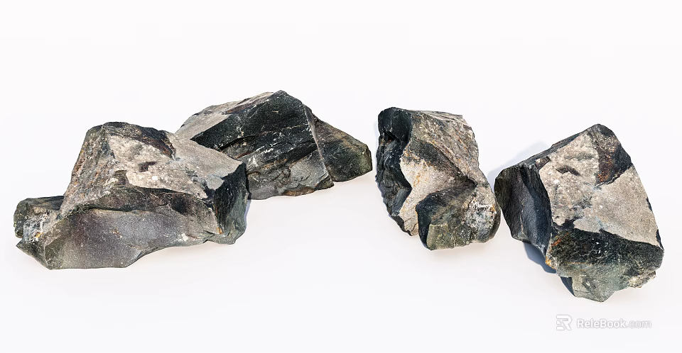 Natural Stone And Wood Materials For Decorative Interior Design Projects 3d model