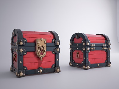 European Style Retro Other Sicks European Style Retro Treasure Chest Modern Treasure Chest Modern Leather Case 3d model