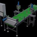 Industrial Conveyor Production Line With Green Belt And Metal Frame Components