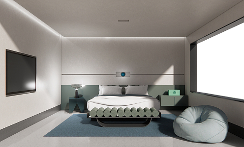 Modern Rooms Hotel Homestay Rooms 3d model