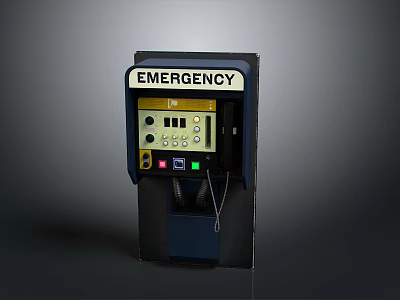 Essential Emergency Call Device With Control Panel And Display For Daily Use 3d model