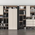 Modern bookcase 3d model