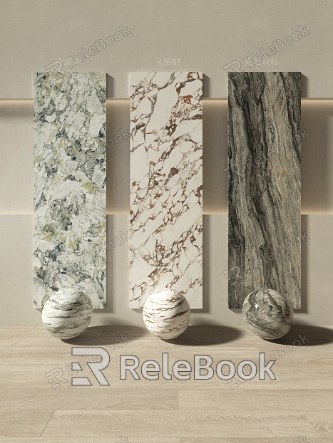 marble wall cold jade material model