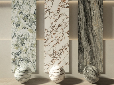 marble wall cold jade material model