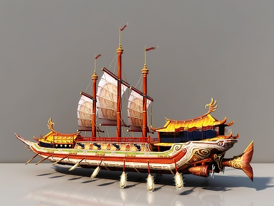 Warship 3d model