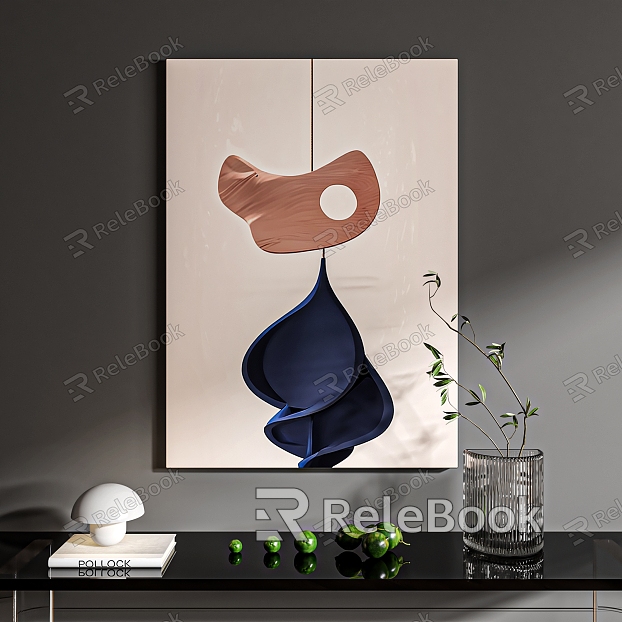 Abstract Decorative Painting High-end Hanging Painting Texture Painting model