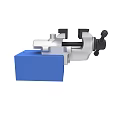 Heavy Duty Bench Vice With Blue Base And Metal Clamping Mechanism