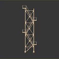 Iron frame large iron frame iron frame house factory industrial iron frame iron ladder rigid ladder work frame rigid scaffold 3d model