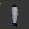 Silver Missile Weapon with Black Top and Base Stand Structure and Green Component Details