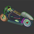 Sleek Modern Black Motorcycle Featuring Yellow Spokes Accents SWS Logo And Dashboard