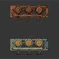 Industrial Pump Units With Rusty And Green Pipeline System And Control Panels