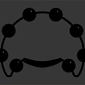 Professional Black Tambourine With Shiny Metal Jingles For Musical Instruments And Percussion