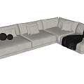 Modern Blanche Multiplayer Sofa 3d model