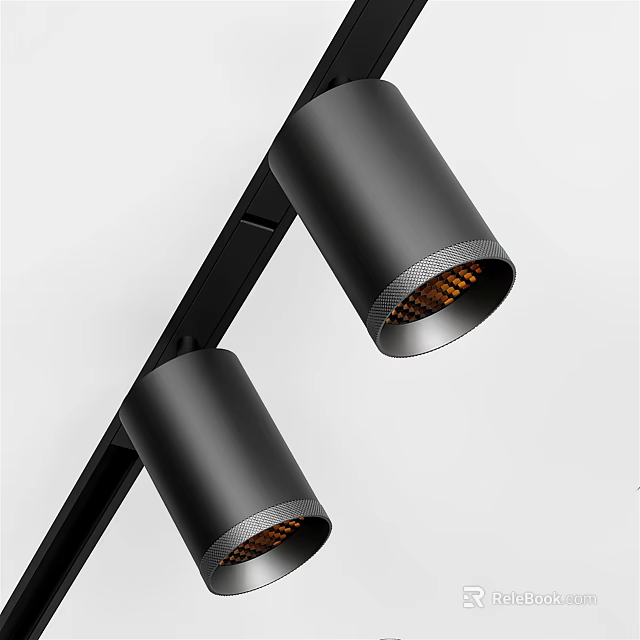 Modern Black Downlights And Spotlights With Sleek Design For Interior Lighting 3d model 