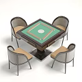 Modern Mahjong Table and Chair Mahjong Machine 3d model