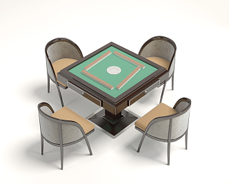 Modern Mahjong Table and Chair Mahjong Machine 3d model