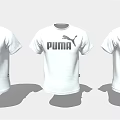 PUMA White T Shirts With Black Logo Design And Comfortable Fit