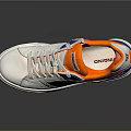 White Orange Blue WINGON Sneakers with Casual Design and Comfortable Sole