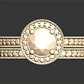 Elegant Gold Fashion Ring With Central Gemstone And Intricate Filigree Band Design