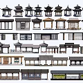 Ancient building pavilion octagonal pavilion landscape pavilion 3d model