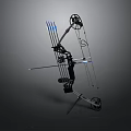 Modern Compound Bow Archery Equipment With Arrows Pulley System And Stabilizer