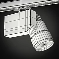 Modern White Downlight Spotlight Design For Ceiling Track Lighting Fixture 3d model