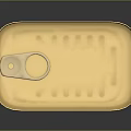 Golden Metal Canned Container With Pull Tab For Food Storage Household Item