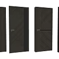 Modern Gray Swing Doors With Wooden Texture And Diverse Design Styles