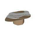 Unique Modern Coffee Table With White Marble Top And Gold Metal Base Design