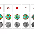 Decorative Colorful Geometric Hanging Ornaments With Polyhedron And Spherical Shapes
