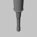 Military Explosive Weapon With Black Cylindrical Top Wooden Handle And German Pre Use Instructions