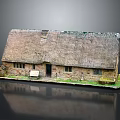 Traditional Stone Cottage With Thatched Roof Small Windows And Rustic Charm 3d model