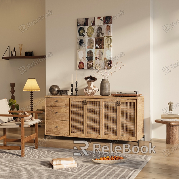 Quiet Sideboard Middle-Ancient Cabinet Sideboard model