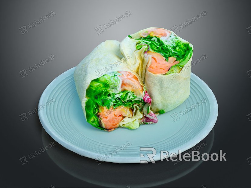 Modern Salmon Roll Salmon Salad Roll Salad Roll Gourmet model