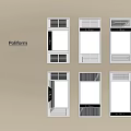 Poliform Wall Mounted Ventilation Grilles With White Frames And Black Accents 3d model